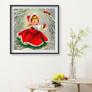 Little Girl 5D DIY Full Round Drill Diamond Picture Rhinestone Cross Stitch