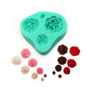 4 Cavities Rose Flower Silicone Mold Mould Sugar Craft Cake Decorating F FAL