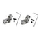 Round Single Chrome Universal Steering Shaft U Joint Couplers