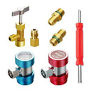 3-In-1 AC Tool Kit, AC R134A Adapters Quick Couplers with Can Tap Valve and