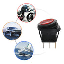 2x 12V 20A Waterproof Round Red On-Off Rocker Switch Auto Car Boat SPST Marine