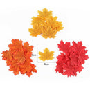3 Color 300 PCS Artificial Cloth Maple Leaves Multicolor Autumn Fall Leaf F