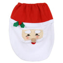 3pcs Christmas Xmas Santa Toilet Seat Cover Rug Bathroom Mat Pad