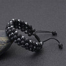Lava Rock Bracelet Men's Bracelet Adjustable Natural Stone Healing Bracelet N8T5