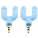Audio Splitter U Jack, 3.5mm Male to 2 Female Socket Adapter, Stereo Cable