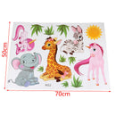 Animals Wall Stickers Kids Baby Rooms Elephant Giraffe Horse Wall Decals Gw