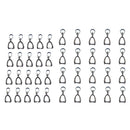 40x 16/20mm Pendant Pinch Bails Connector Clasps DIY Jewelry Findings Craft