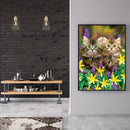 5D DIY Diamond Painting Kits Cats in Flowers Full Round Drill Handicrafts