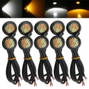 10 Pcs 12V 23Mm Dual Color Switchback 4014 Smd 12 Led Drl Eagle Eye Daytime Y7I1
