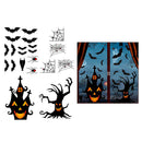 Halloween Wall Stickers Black Bat Spider Castle Haunted House Spooky Wall Decals