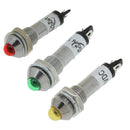 20x XD8-2 8mm 12V DC LED Metal Signal Indicator  Dash Light Red+Green