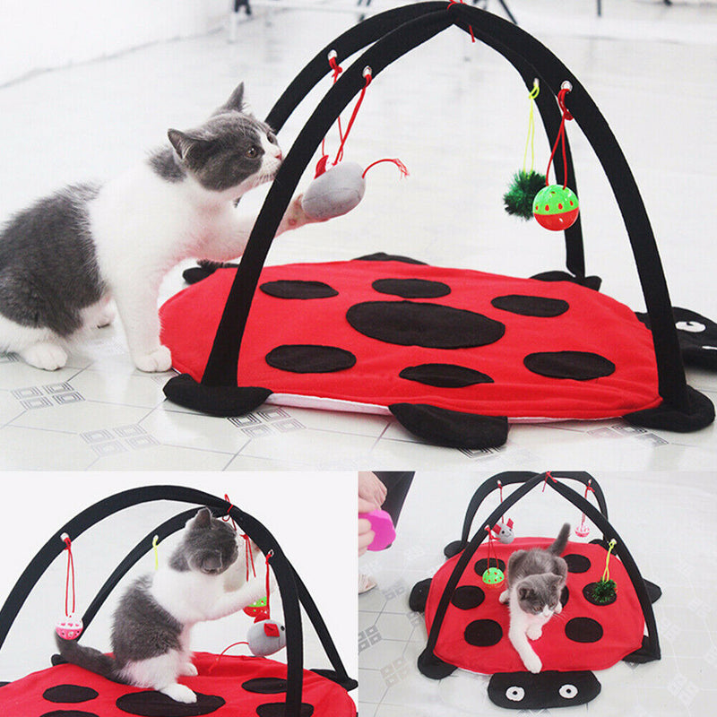 Pet Bed Toys Mobile Activity Playing Mat Pad Blanket House Cats Furniture Tent