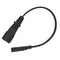 Black PVC IEC320 C14 Male To C7 Female C14-C7-Cable 0.98ft Replace Part