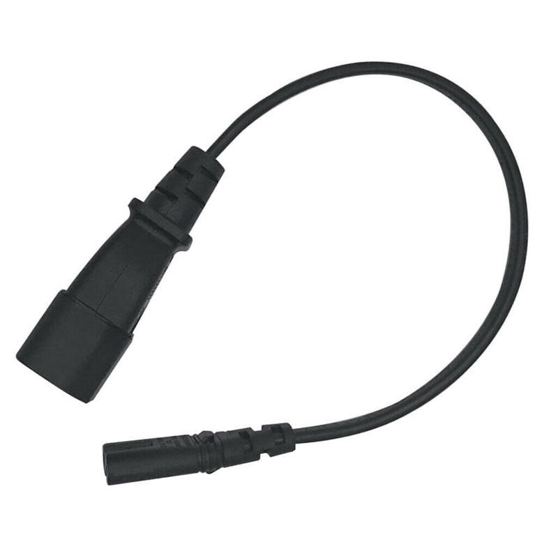 Black PVC IEC320 C14 Male To C7 Female C14-C7-Cable 0.98ft Replace Part