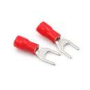 20PCS Red Insulated Fork Spade Wire Connector Electrical Crimp Terminal M4 LJ
