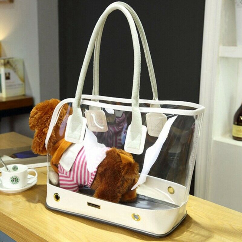 Cute Transparent Small Pet Cat Dog Travel Luxury Carrier Bag Chihuahua Dog  N8S8
