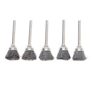10pcs Brush Cup Tool 3mm Rotary Steel Drill Rust Weld Wire Wheel Shank