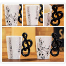 Creative novelty note handle ceramic cup free spectrum coffee milk tea cup  F1L7