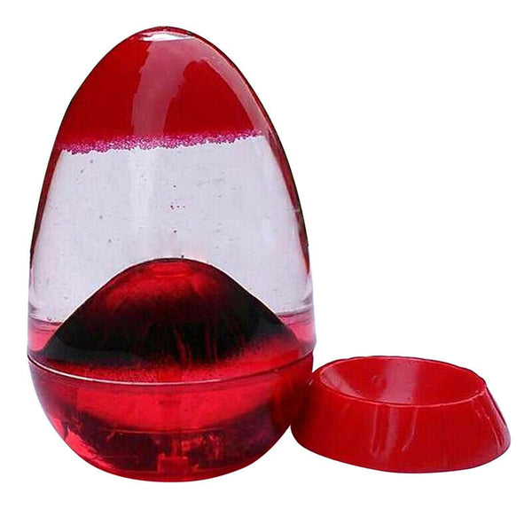 Egg Sand Clock Liquid Oil Glass Sandglass Hourglass Timer Home Decor Relax  S7F3
