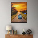 Driving Car 5D Diamond Painting Full Round Drill DIY Embroidery Set Decor
