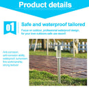 10x LED Solar Lawn Lamp Garden Pathway Yard Bollard Light (Warm Light)
