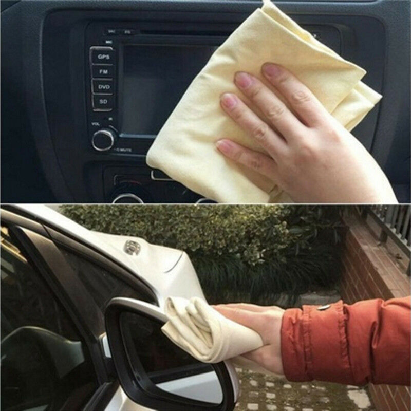 Natural Chamois Leather Car Washing Cleaning Cloth Absorbent Drying Towel HOT FT