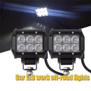 18W LED Work Light 4WD Offroad Spot Fog ATV SUV UTE Driving Lamp For J@V