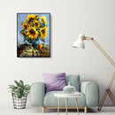 Painting By Numbers Kit DIY Canvas Oil Art Picture Deccor (Sunflower) A