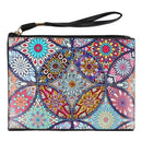 DIY Mandala Special Shaped Diamond Painting Wristlet Wallet Zipper Clutch