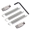 6 String Durable Tailpiece Double Tremolo Bridge Saddle Replace Parts Chrome