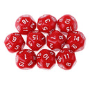 10pcs/set Polyhedral D16 Dice for DND RPG MTG Role Playing Board Game Red