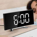 Digital Alarm Clock, 7 Inch Curved Dimmable LED Screen Digital Clock for Ki M6C9