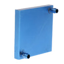 Aluminum Water Cooling Block Up for CPU Graphics Radiator Heatsink 80x80mm Blue