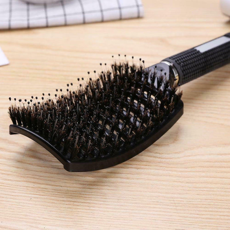 Hair Scalp Massage Comb Anti-Static Straight Curly Hair Styling Brush(Black A