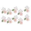 10x ENAMEL FLATBACK BUTTON FLOWER EARRINGS FINDING ORNAMENTS EMBELLISHMENTS