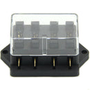 90V Auto Car Blade Fuse Box 4 Way Black 8.5*5CM For Standard Blade Fuses  VPM