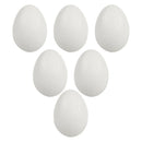6x Wooden Easter Craft Eggs, Display, Smooth,Ready to Paint and Decor White
