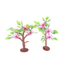 2pcs 9cm Flowering trees Railway Park HO SCALE Layout Scenery Decor ã€New OZ