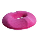 Inflatable  Bum Back Car Home Pressure Relief Ring Cushion Rose Red