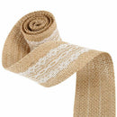 9 Packs Hessian Burlap Ribbon Rolls with White Lace Natural Burlap Wreath f P2A4