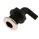 90 Degree Thru Hull Fitting Marine Boat Hose with Stainless Rim 10mm