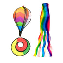 2 Pieces Rainbow Windsock Curlie Spinner - Colorful Hanging Yard Decoration -