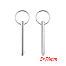 2 Pieces 316 Stainless Steel Boat Top Deck Hinge Quick Release Pin 5x76mm
