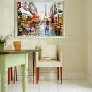 40x30cm Street Corner DIY Paint by Numbers Oil Painting Kit Canvas Decor