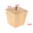 4 Universal Furniture Feet Solid Wood Sofa Riser Leg Square Cone Shape Feet