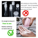 5pcs/set 4 In 1 Lotion Dispenser Bottle Set Travel Emulsion Bottle (Pink)