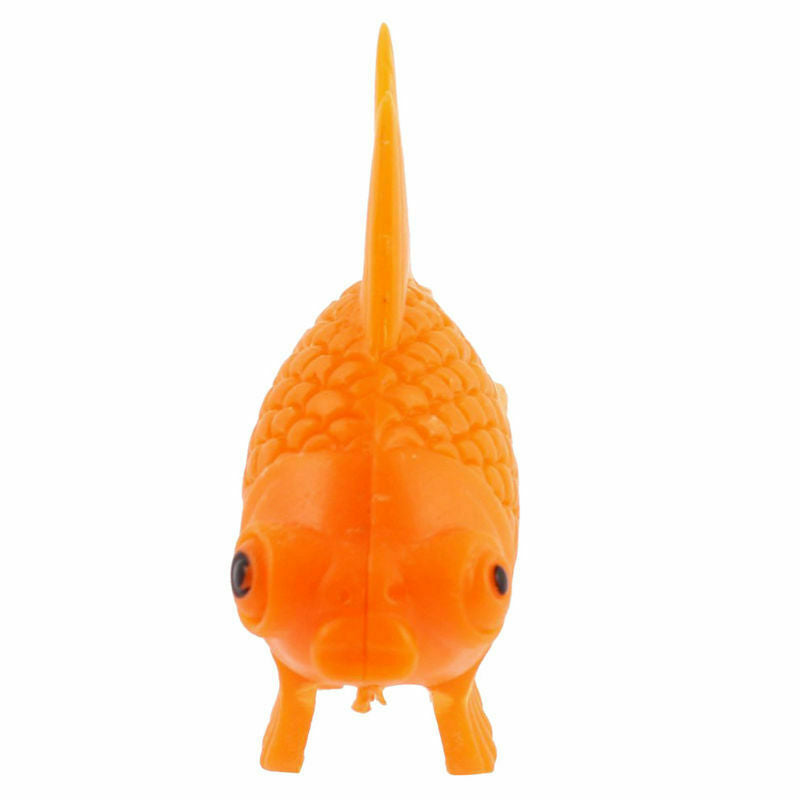 Aquarium Orange Plastic Goldfish Ornament Aquarium Decoration 10 pcs E3J5