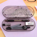 8pcs Ruler Pencil Core Compasses Pencil Eraser Set Student School Stationery