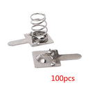 100 Pcs Metal Battery Spring Plate Set for AA AAA Positive Negative Contact New