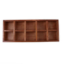 10 Grid Wood Succulent Flower Pot Desktop Storage Box Holder Home Organizer